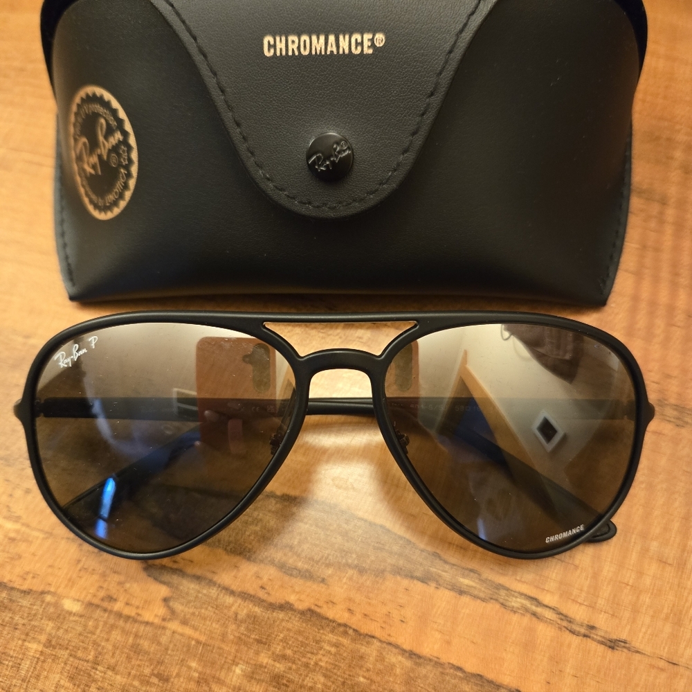 Ray-Ban Chromance Black Aviator Shades
